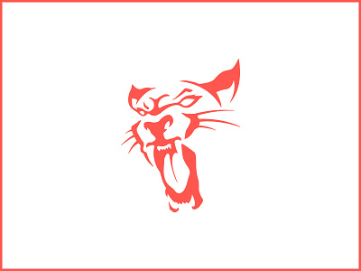 Feline Logo -WIP- agressive animal feline illustration logo negative shape simple space tiger violent wip