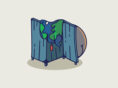 Changing World butt change clothes eddy illustration line planet rounded screen space stroke world