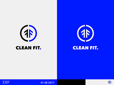 CleanFit Logo 99design bold clean eddy fitness geometry icon logo mark modern monogram rejected