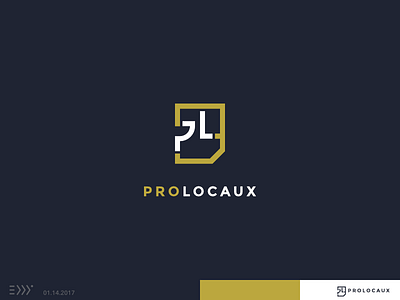 ProLocaux Logo architecture brand clean desk eddy estate furniture grid logo modern monogram simple