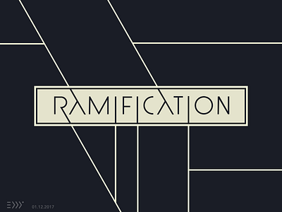 Ramification clean eddy fun futuristic geometry lettering minimalist mystical simple symbol typography