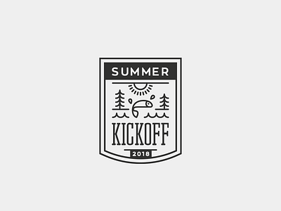 Summer Kickoff badge community eddy event lake leasure logo mark nature outdoor sport