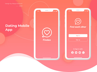 Dating mobile app - Findeo dating app dating logo dating mobile app design interaction design mobile app mobile app design mobile application design mobile design mobile ui mobile ux mobile ux design ui ui design user interface ux ux design