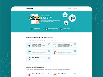 Max Safety coronavirus covid food hygiene india measure merchant pandemic partner practices precaution protocol restaurant safety self declaration standards ui ux visibility zomato