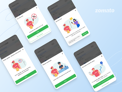 Delivery Instructions animation app customer delight delivery drop-off experience food illustration instructions motion online order partners riders ui ux zomato