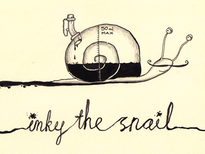 Inky the Snail illustration inktober snail