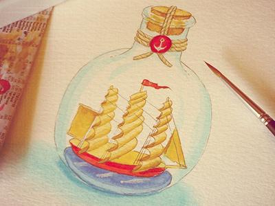 Ship in a bottle