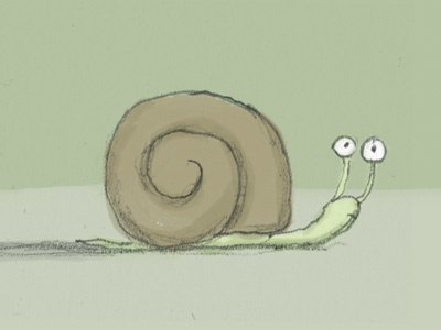 Snail character digital drawing illustration snail