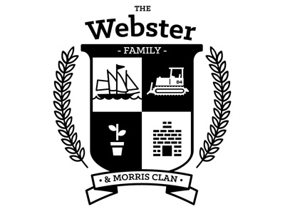 Family Crest banner herald icons illustrator vector