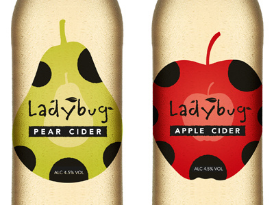 Ladybug Cider branding cider label logo