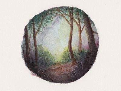 Out Of The Woods illustration watercolor woodland woods