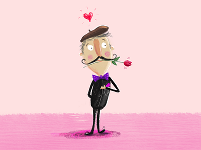 Will you be my Valentines? character design digital drawing illustration love moustache valentines valentines day