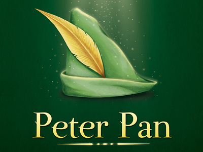 Peter Pan Poster drawing feather hat illustration peter pan poster typography