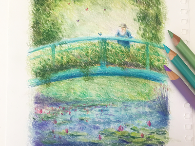 Monet’s Garden claudemonet derwent drawing france garden illustration impressionism kidlitart monet monetsgarden pencil pencilsketch prismacolor sketchbook