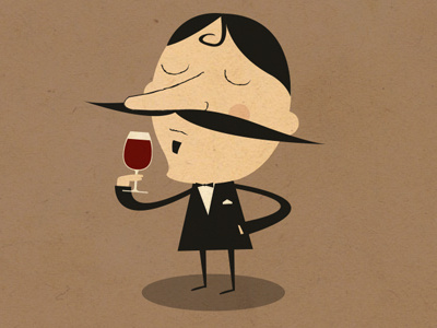 Mister Connoisseur character illustration man moustache
