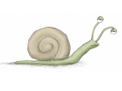 Almost Friday... illustration snail tgif