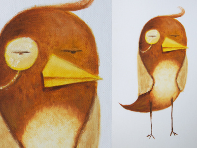 Oil Colour Bird bird illustration oil colour painting