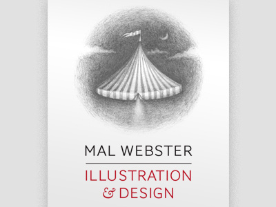 Mal's Business Card business card circus design illustration type