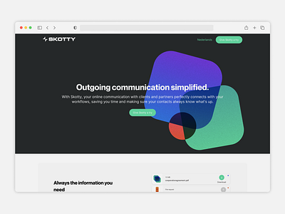 New Skotty site launched 🚀 app branding design encryption privacy ux web app