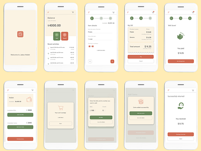 Jakes wallet app app design icon minimal typography ui ux