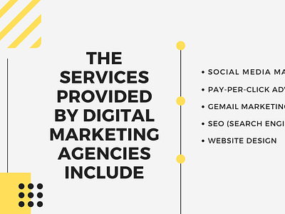 The services provided by digital marketing agencies include app brand strategy branding design digital marketing ecommerce google google ads online web
