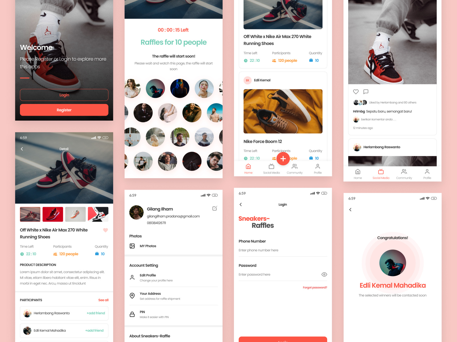 Shoes Raffle Mobile Apps by Gilang Ilham Pradana on Dribbble