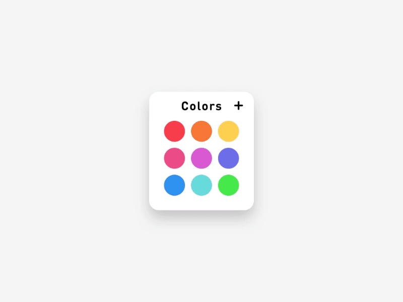 Color Widget blck blckos color concept framerjs operating system paper design redesign widget