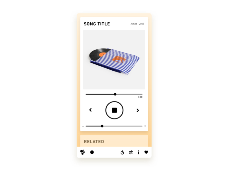 Music music player music concept os concept blckos blck