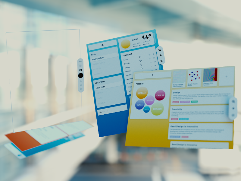 AR Interface II vr paper design concept os blckos blck ar 3d ui 3d