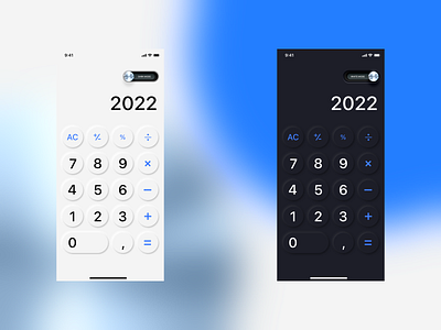 Daily UI challenge Day 004 calculator daily daily ui dailyui dailyuichallenge dark app dark mode dark ui design mockup neumorphic design neumorphism neumorphism ui switch switch button ui ui design uidesign white