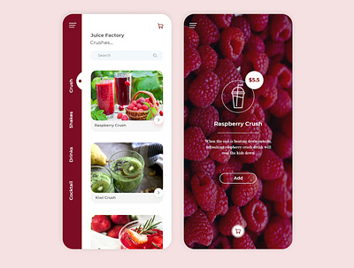 Juice Factory app design idea ios ios app design ui ux ui design uikit uiux uxdesign