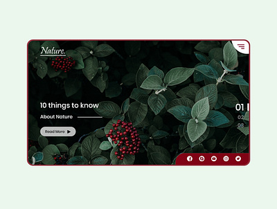 Nature Landinpage branding design idea landing page ui ux ui design uikits uxdesign webdesign website design