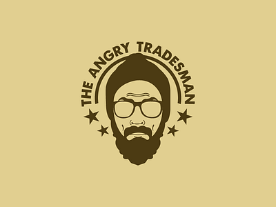 Angry Tradesman icon illustration logo