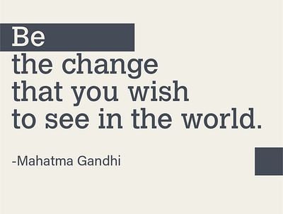 Quote by Gandhi typography web