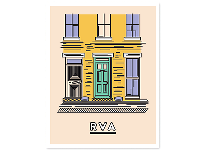 RVA House Poster house illustration poster richmond rva the fan virginia