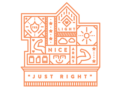 Nice Arms — Just Right arms branding case study illustration linework