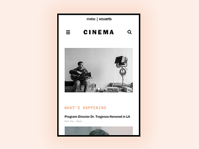 Cinema cinema grid minimal mobile richmond rva ui vcuarts website