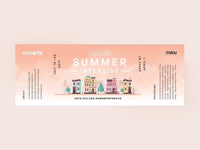 Summer Intensive postcard card college illustraton postcard print richmond rva summer vcu