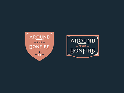 Around the Bonfire badge bonfire embroidery patch typography vintage
