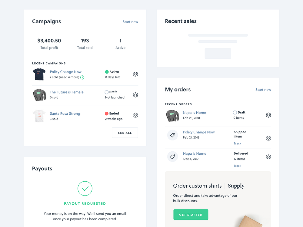 Dashboard Widgets by Dan Strogiy on Dribbble