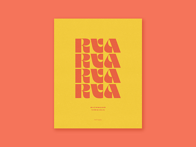 RVA Print 70s pattern poster print richmond rva serif supply typography vintage