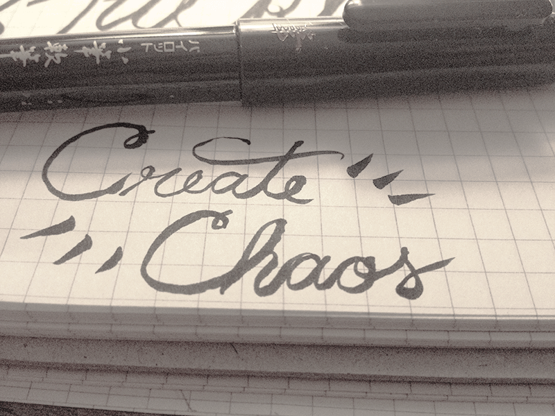 Create Chaos – Lettering practice brush pen digital illustrator lettering ornate typography