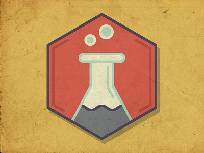 Beaker Badge badge beaker grunge icon illustrator photoshop science simple texture