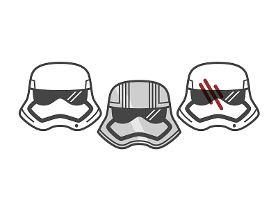 Trooper Helmets awakens disney first order flat force icon illustrator star wars stormtrooper vector