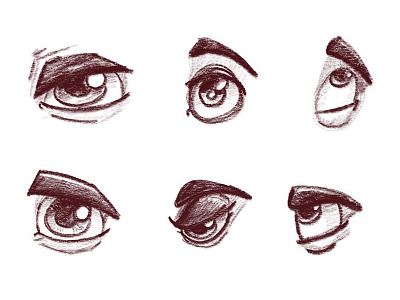Eyes Test character. figure doodle emotion expression eyeball gesture pencil sketch