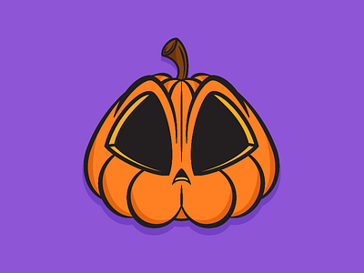 Little Pumpkin candy cartoon character fall halloween harvest october pumpkin stylized vector