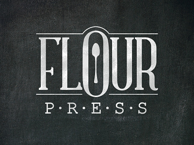 Flour Press Logo (rejected) artisan bakery chalk flour logo pastry patisserie press