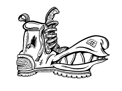 Monster Shoe character doodle halloween ink ipad pro monster procreate shoe sketch