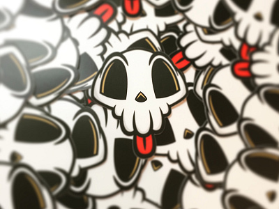 Little Skull Sticker Now Available cute halloween illustration merchandise october purchase skeleton skull spooky sticker