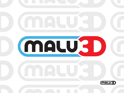 MALU 3D Logo 3d branding classic color icon illustrator logo photoshop printer toy vector